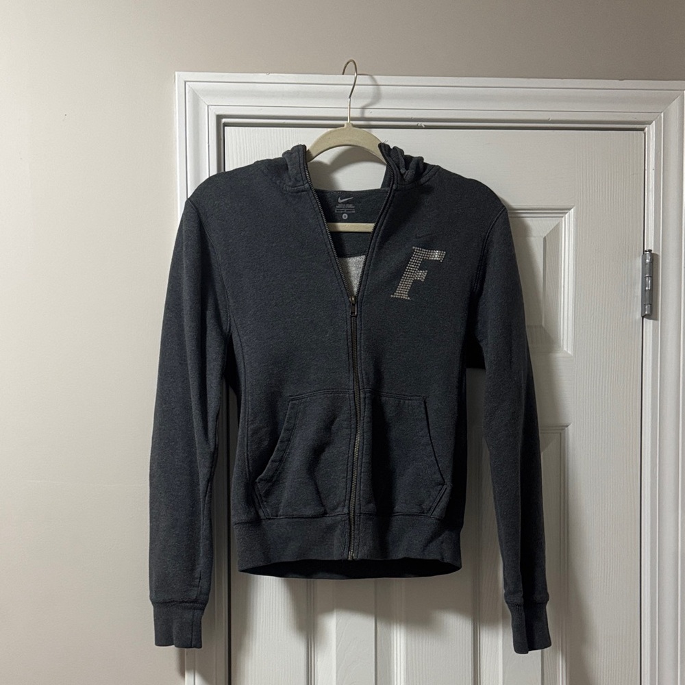 Nike University of Florida Grey Zip-Up Hoodie Jacket